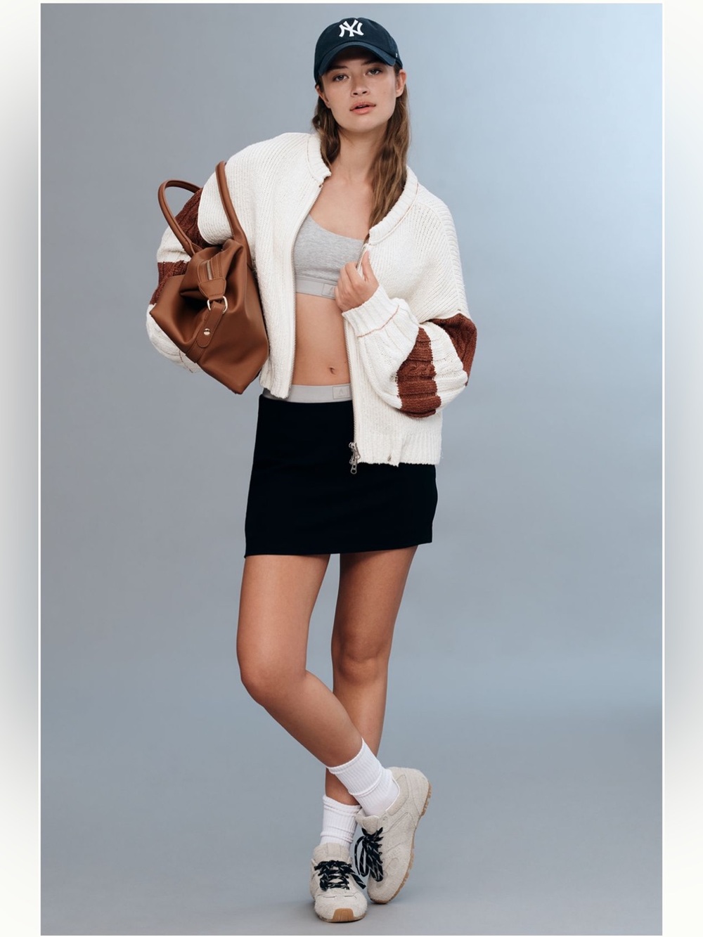 Anthropologie Pilcro Cable Knot Tiger 🐅 Icon Zip Up Sweater - Picture 3 of 15